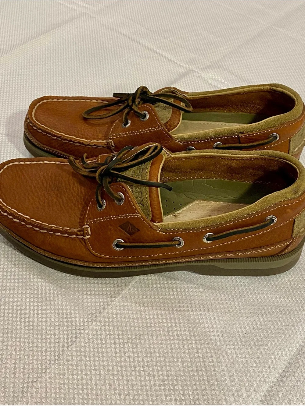 Sperry Men's Chestnut Leather Boat Shoes size 8.5